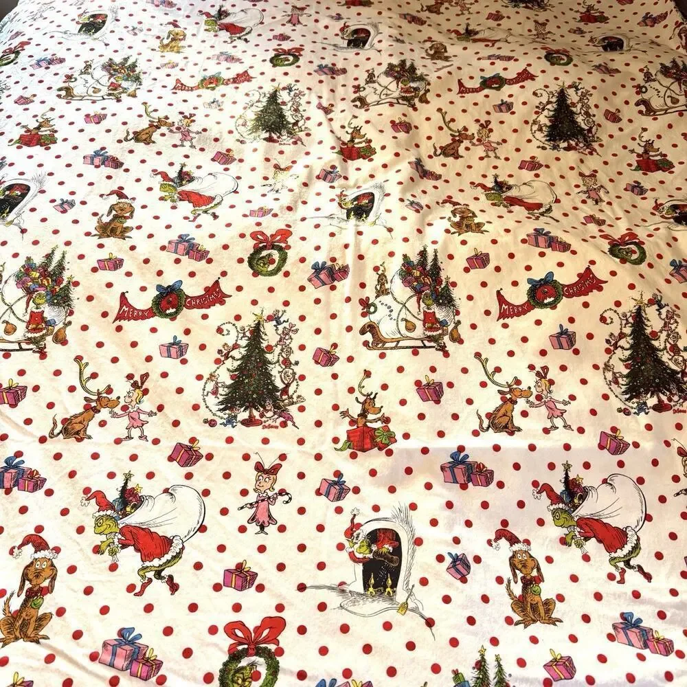 Pottery Barn Teen Dr. Seuss’s The Grinch & Max Flannel Twin Duvet Cover & Sham